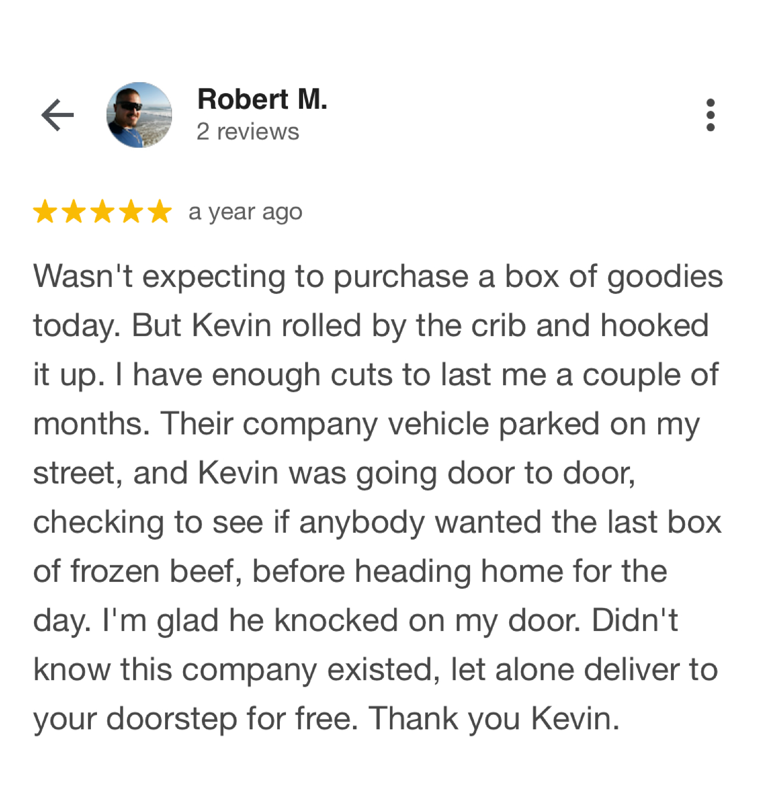 Testimonial of Robert