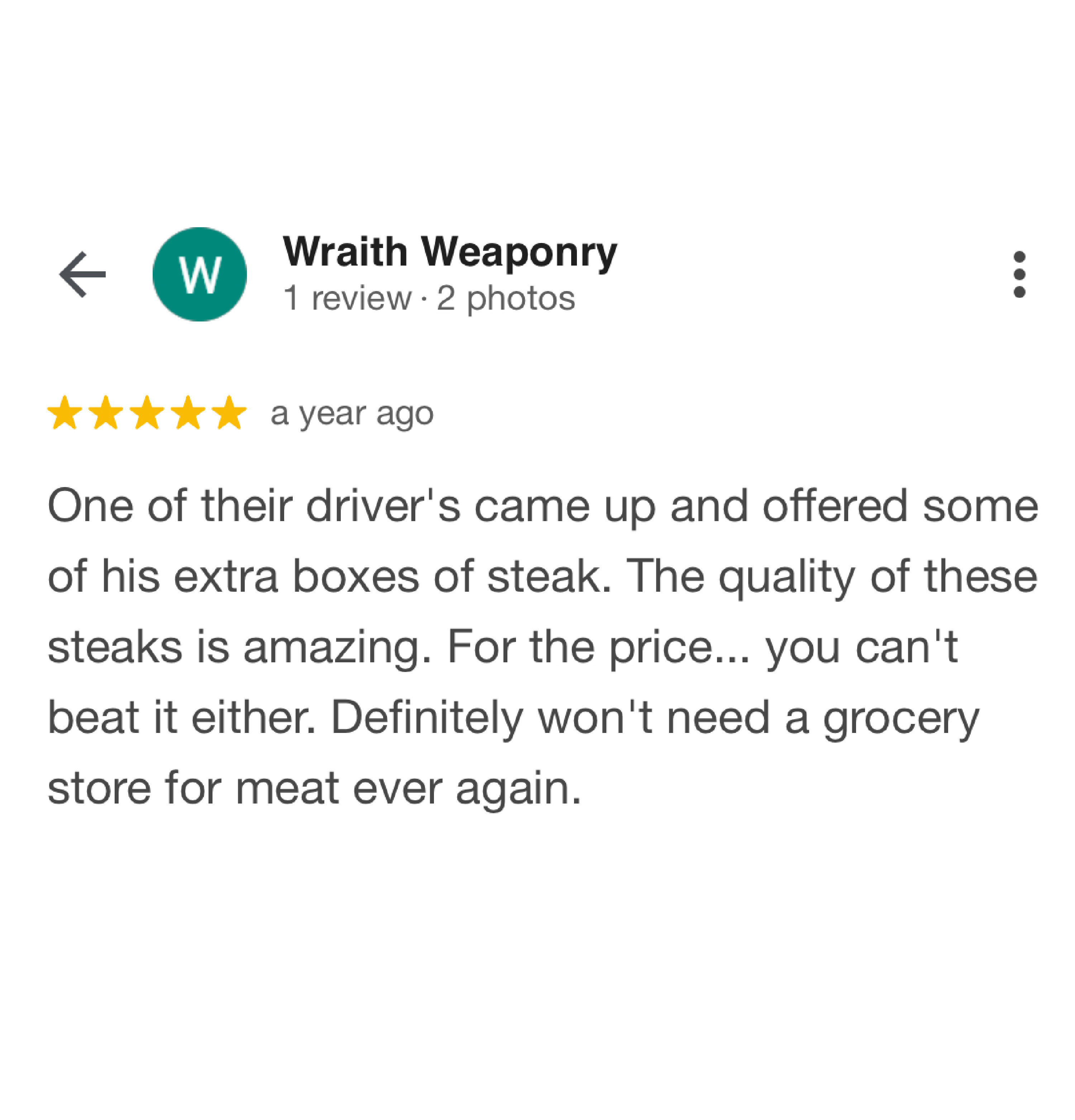 Testimonial of Wraith