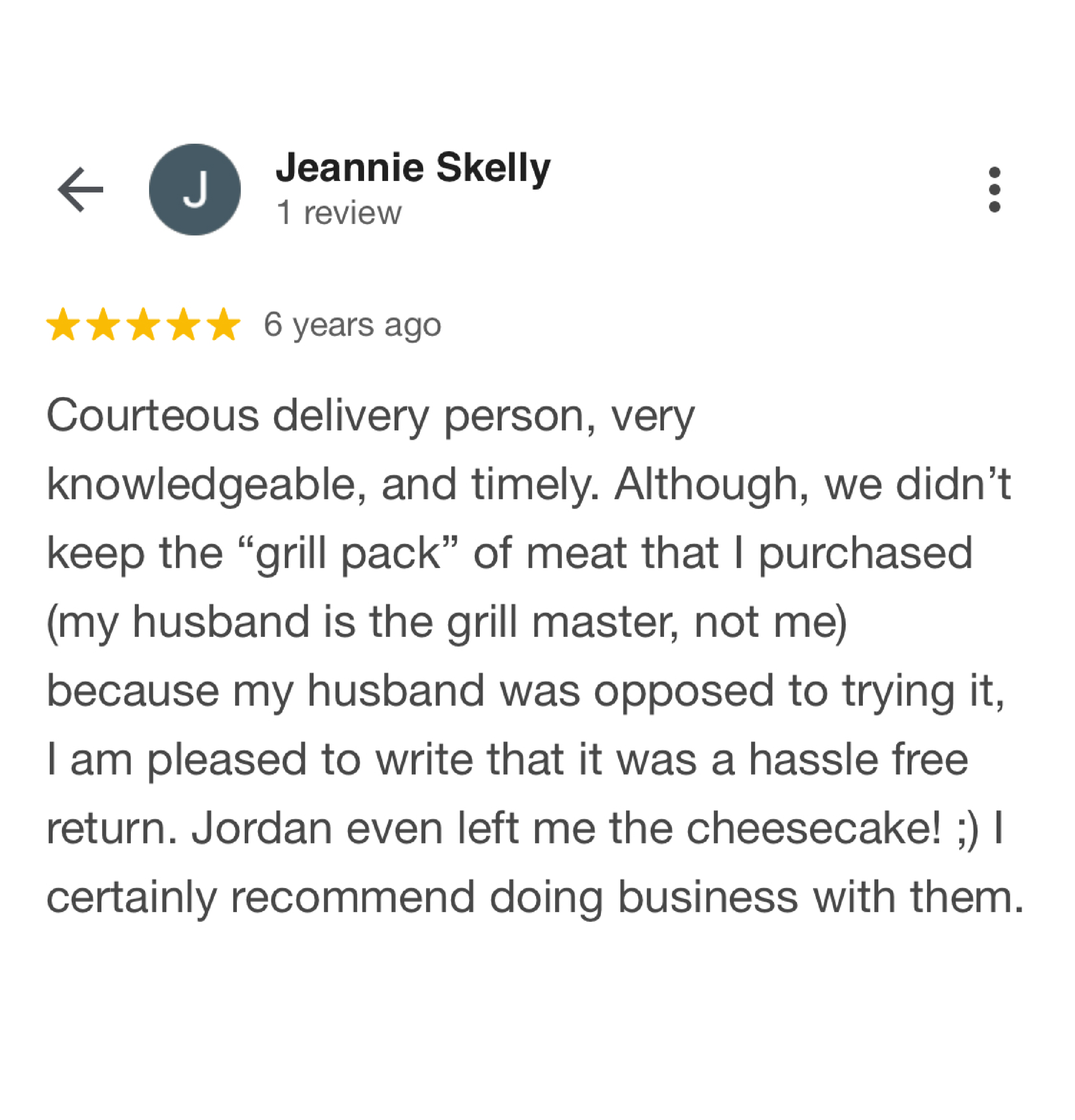 Testimonial of Jeannie