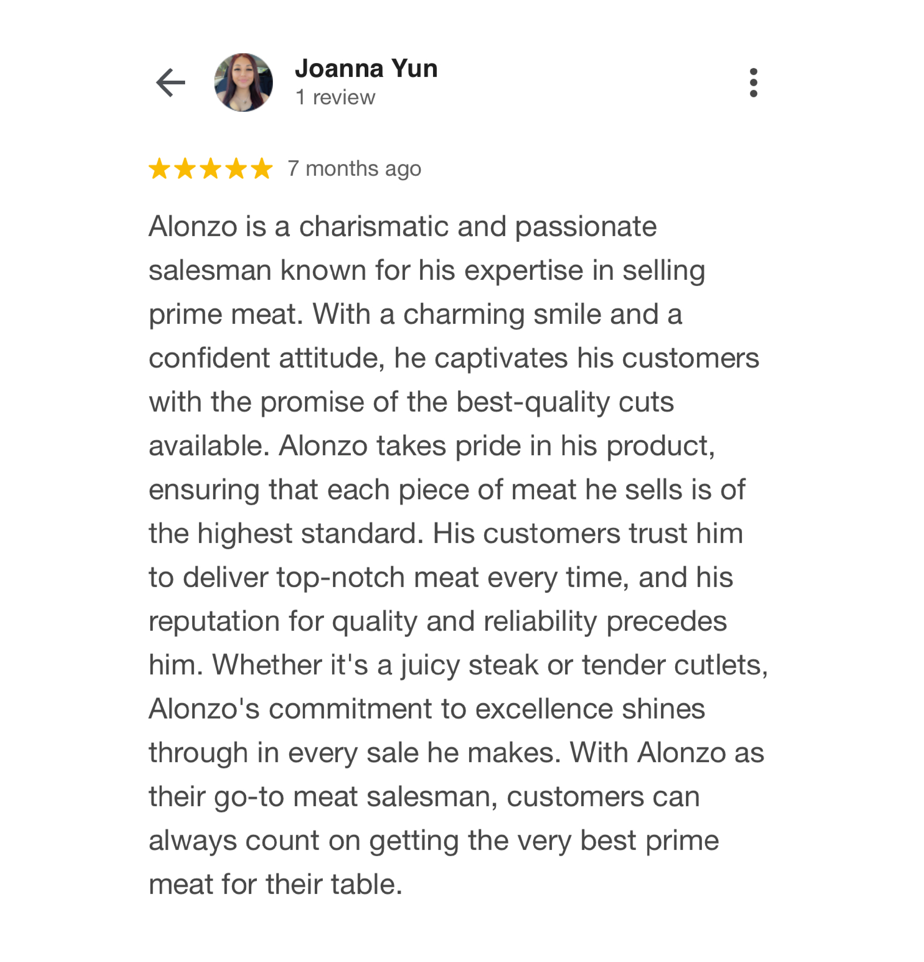 Testimonial of Joanna