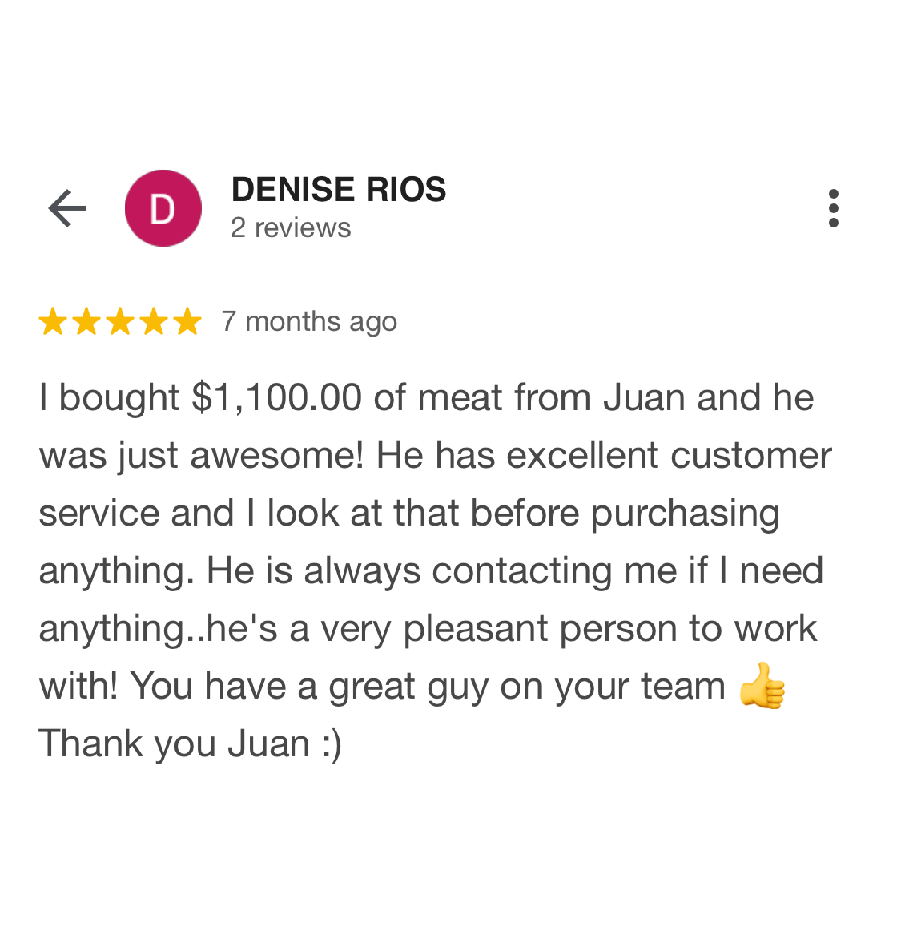 Testimonial of Denise